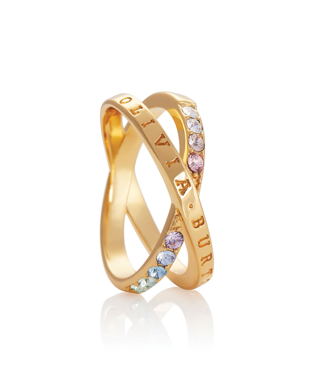 Olivia burton bejewelled interlink ring silver outlet