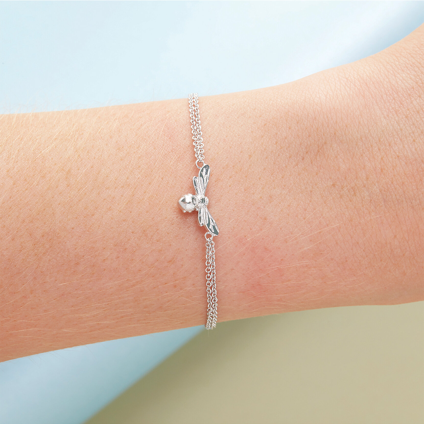 Bracelet chaîne Lucky Bee argent 