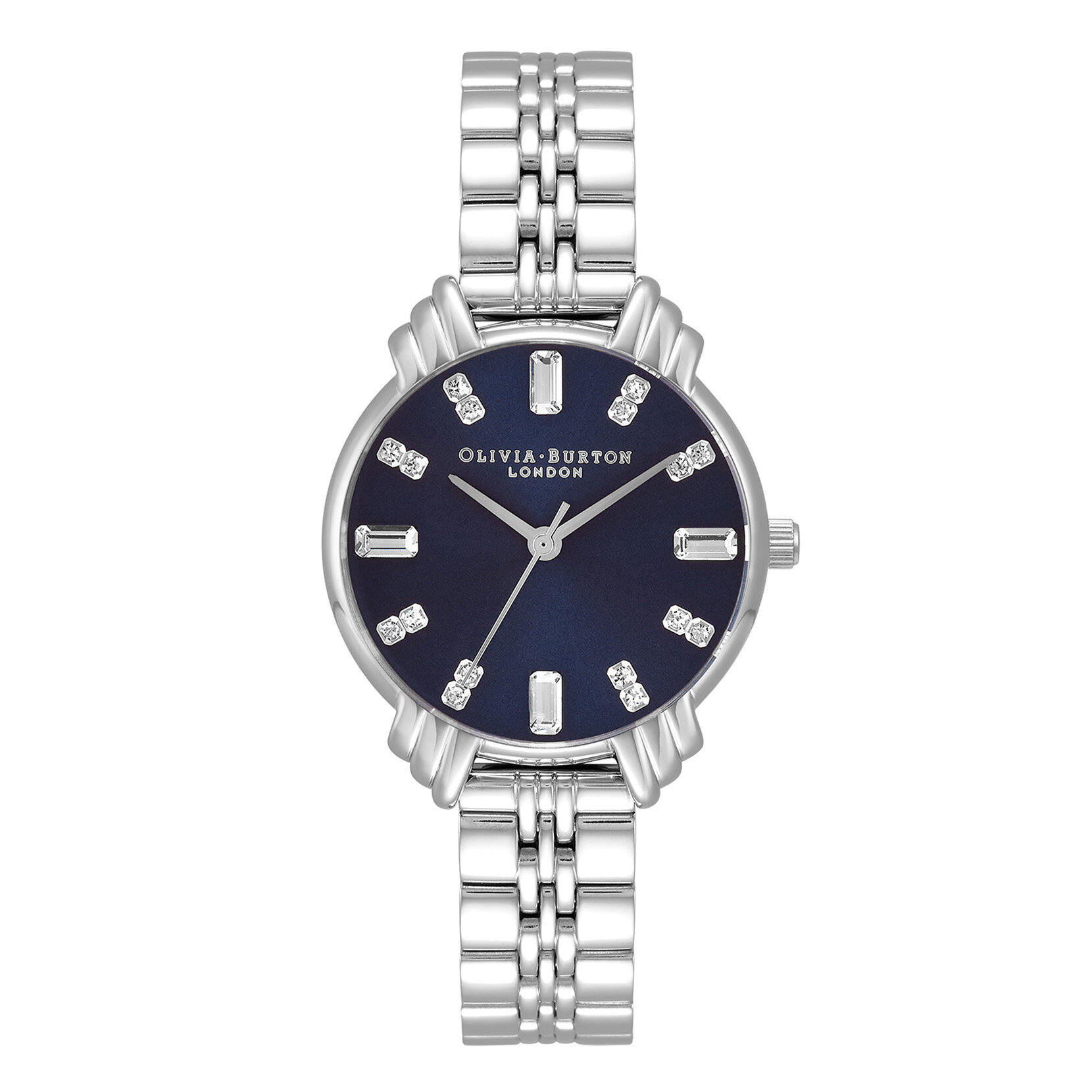 30mm Blue & Silver Bracelet Watch