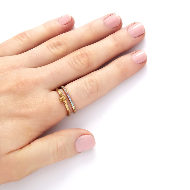 Rainbow Bee Gold Ring