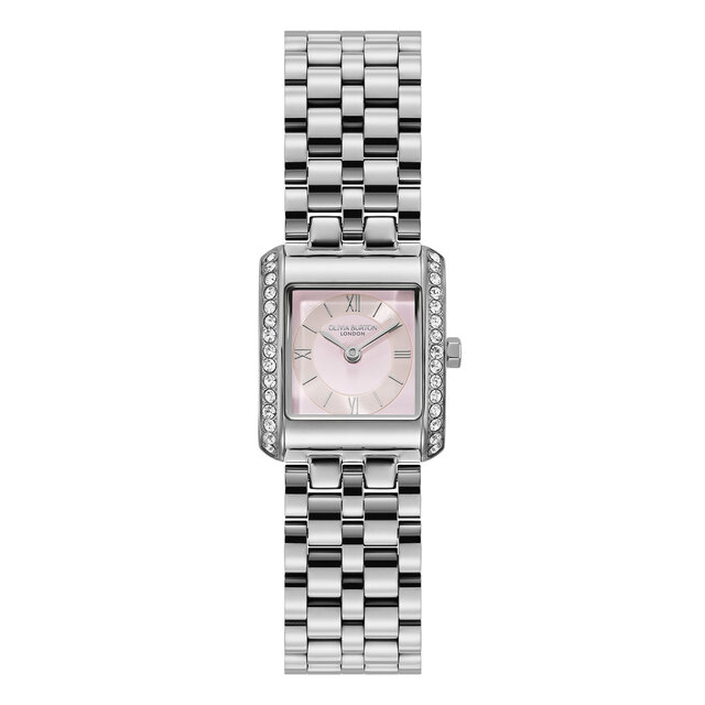 Montre Berkley Rose Poudr&eacute; & Bracelet Argent 21mm