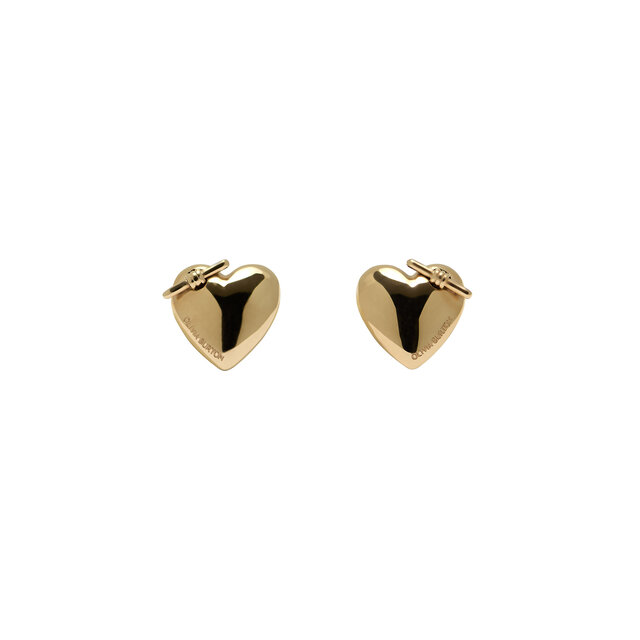 Knot Heart Gold Stud Earrings