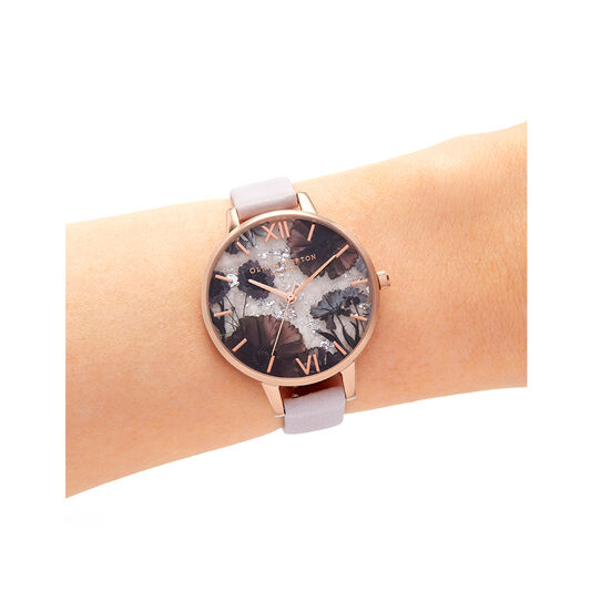 Celestial Rose Quartz, Pink & Rose Gold Watch