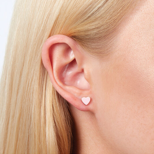 You Have My Heart Studs Pink & Rose Gold
