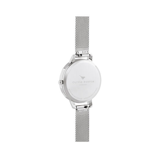Wonderland Grey Dial, Rose Gold & Silver Mesh Watch