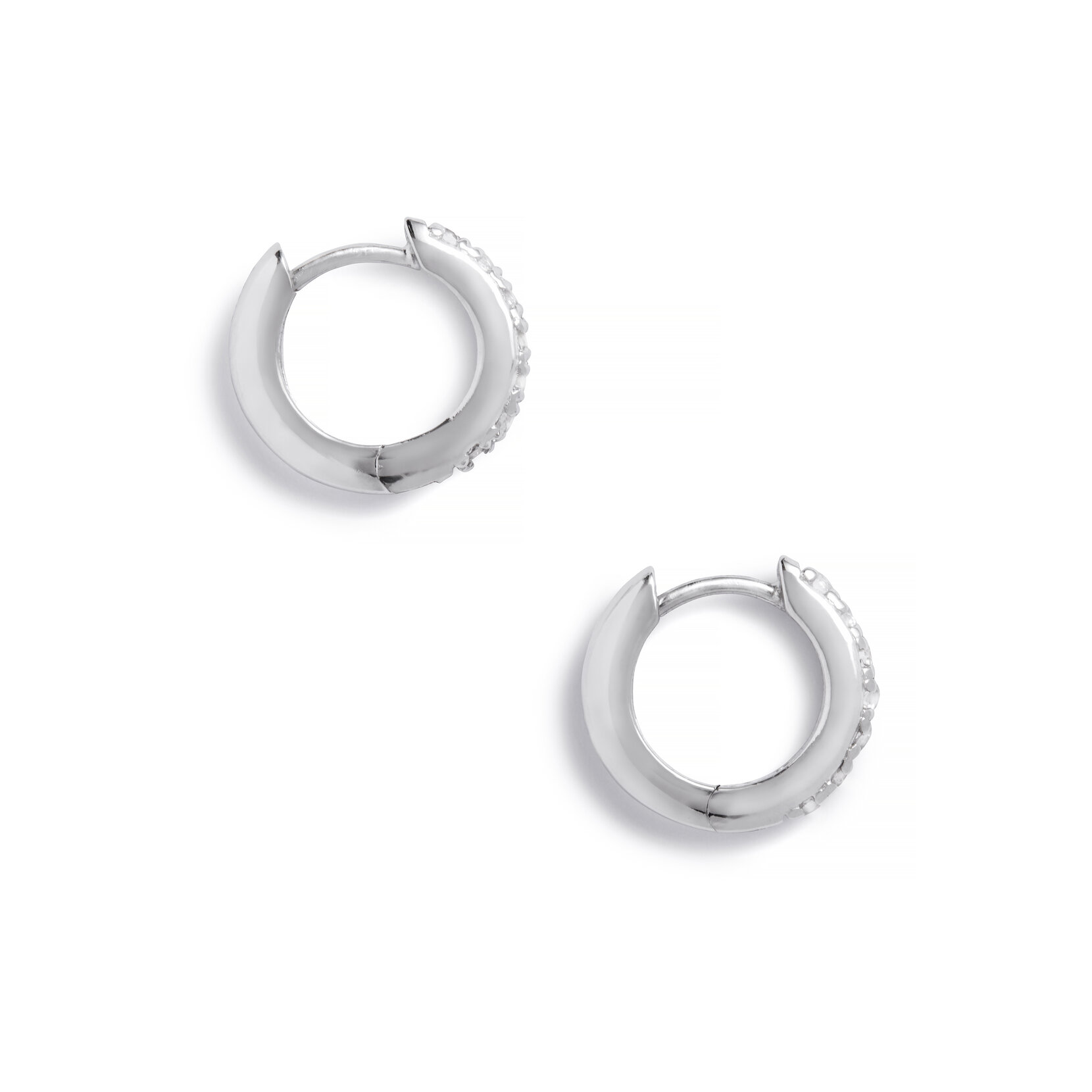 Silver  Huggie Hoops