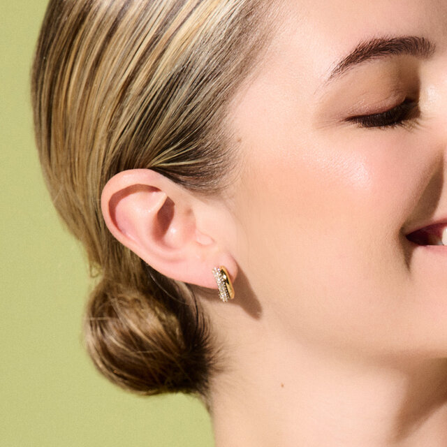 Entwine Gold Hoop Earrings