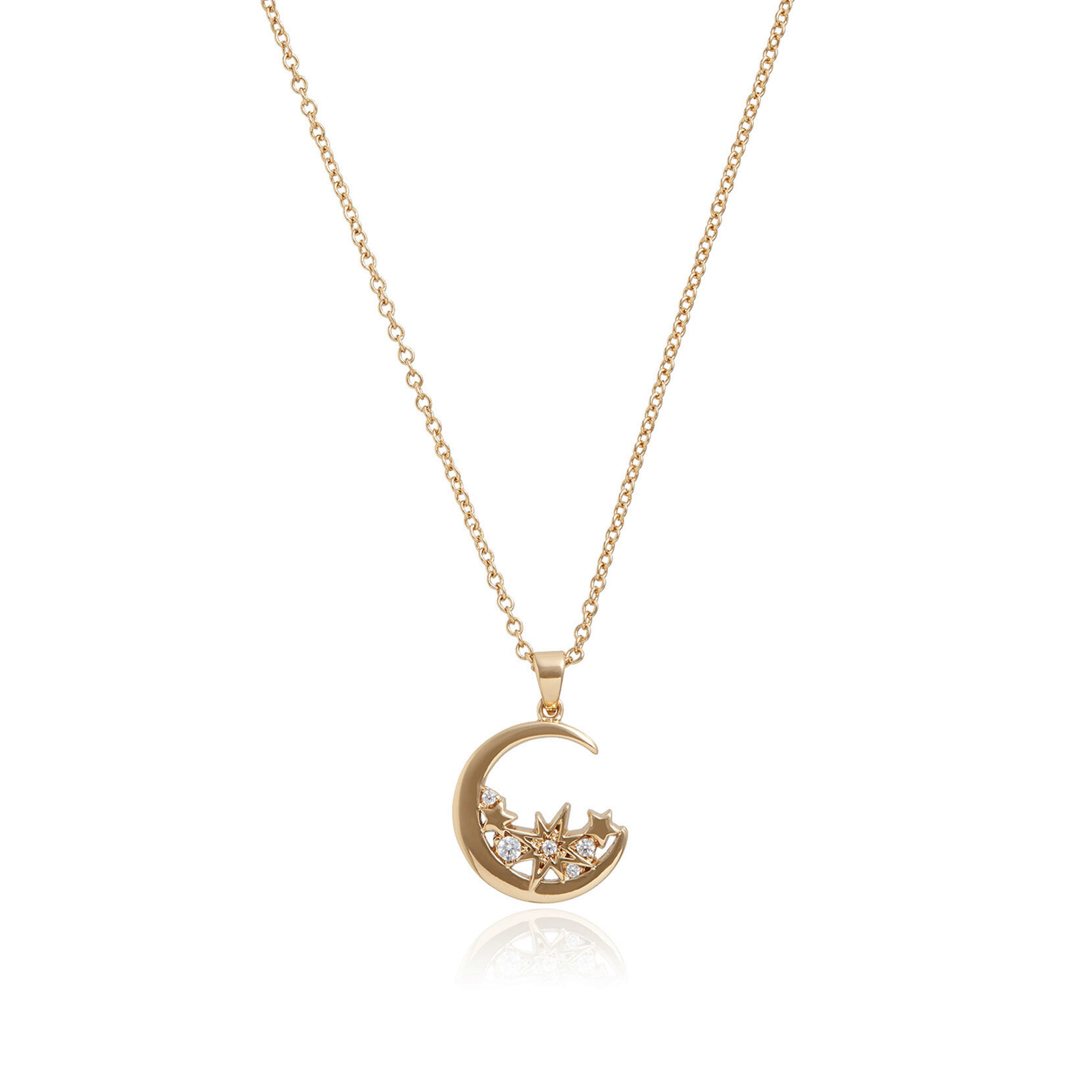 Collier de lune en grappe Celestial or 