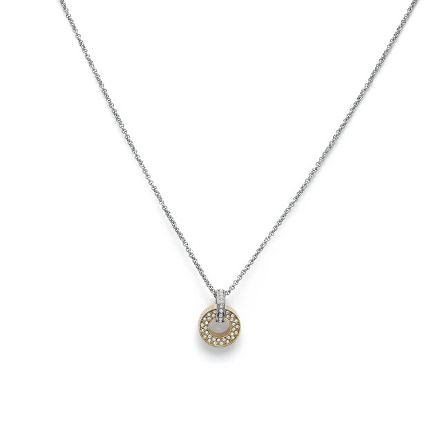 Collier Interlink Deux tons Argent et Or