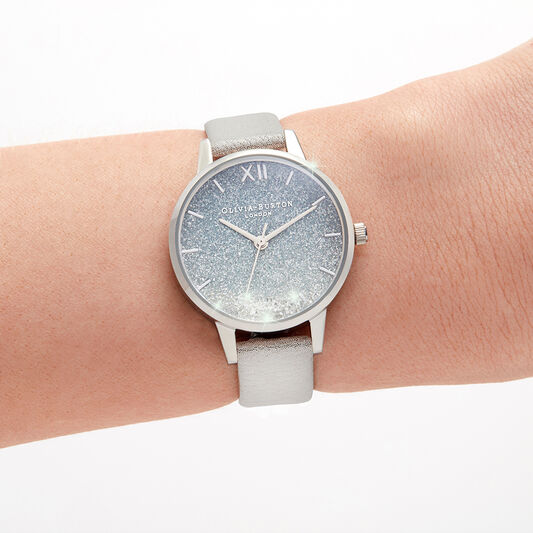 Wishing Waves Ombre Glitter Dial White Shimmer and Silver