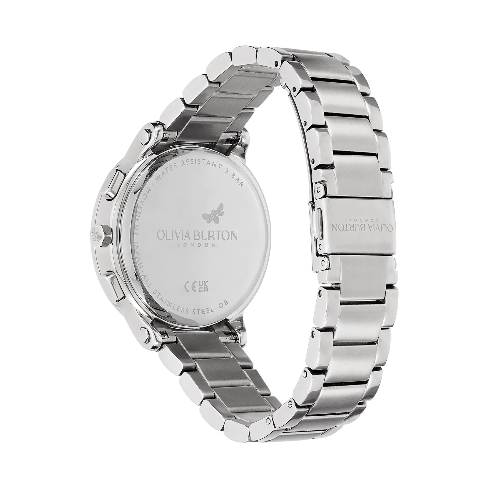 Montre multifonction Bleu et Argent 38 mm