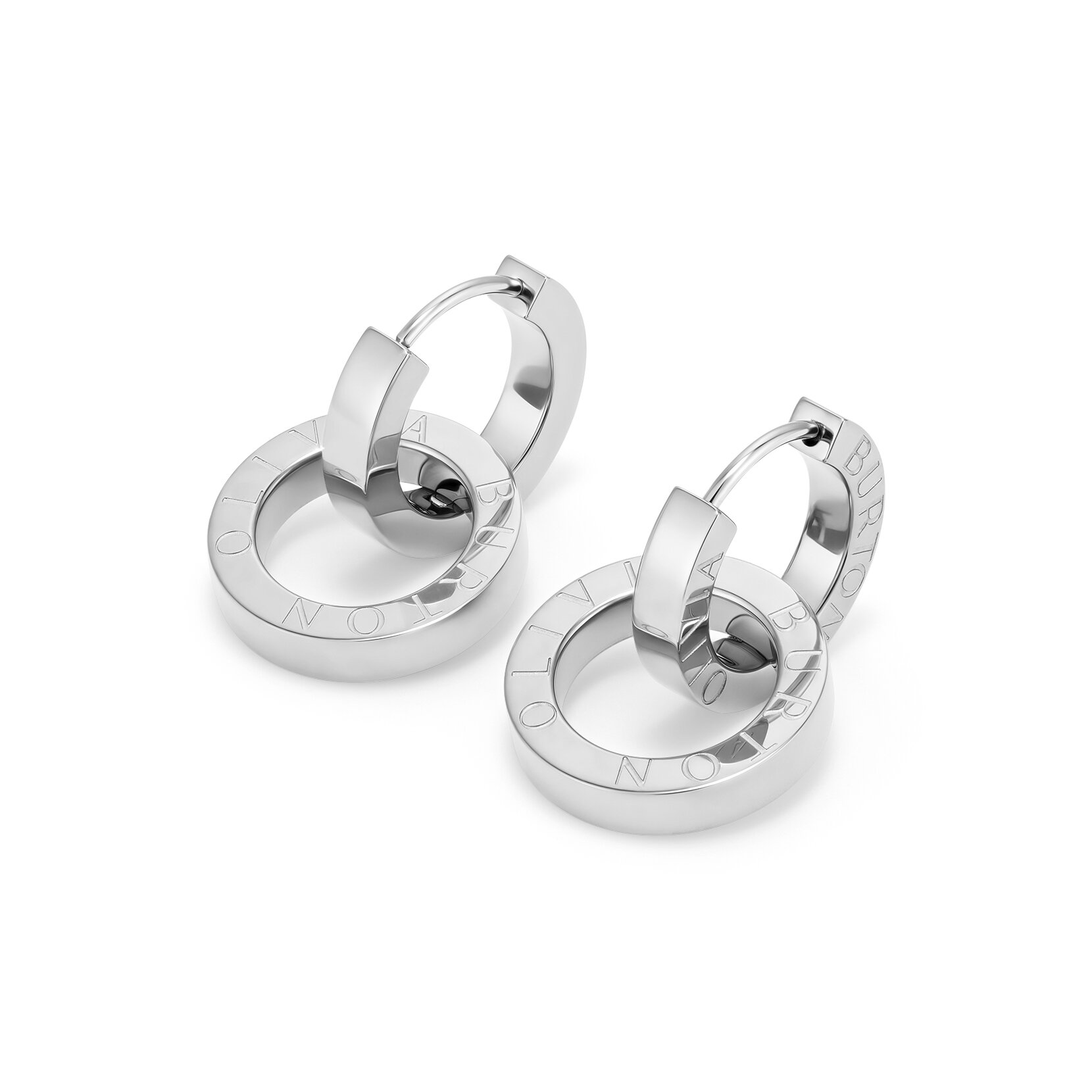 Créoles Nid d'Abeille Toggle Argent