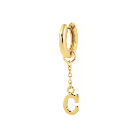C Huggie Charm Gold
