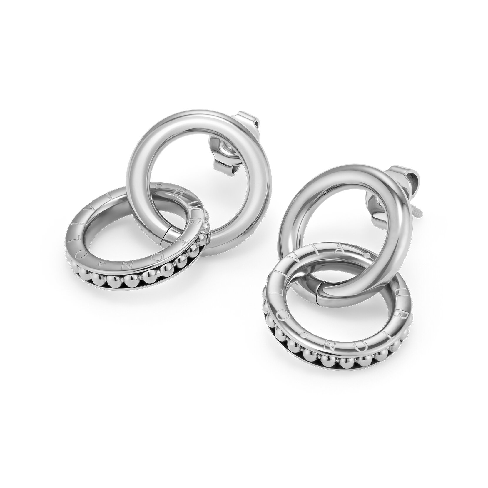 Boucles d'oreilles Amity Interlock Argent
