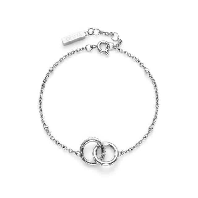 Amity Interlock Silver Tone Bracelet