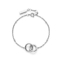 Amity Interlock Silver Tone Bracelet