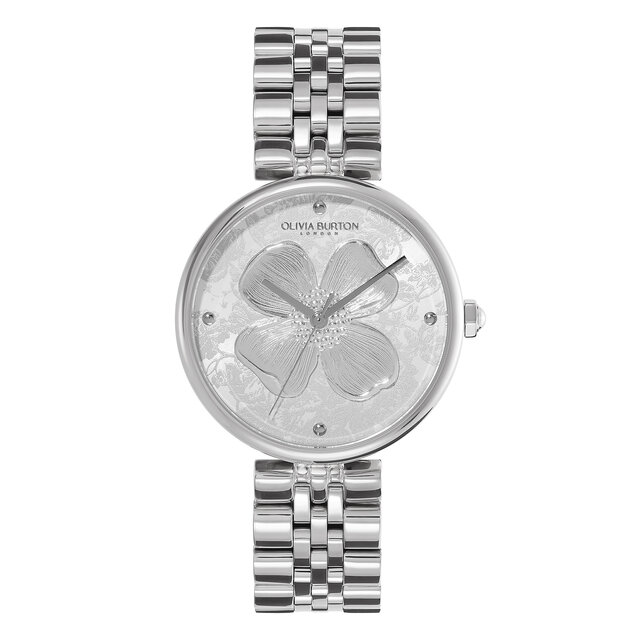 36mm Dogwood T-Bar White & Silver Bracelet Watch