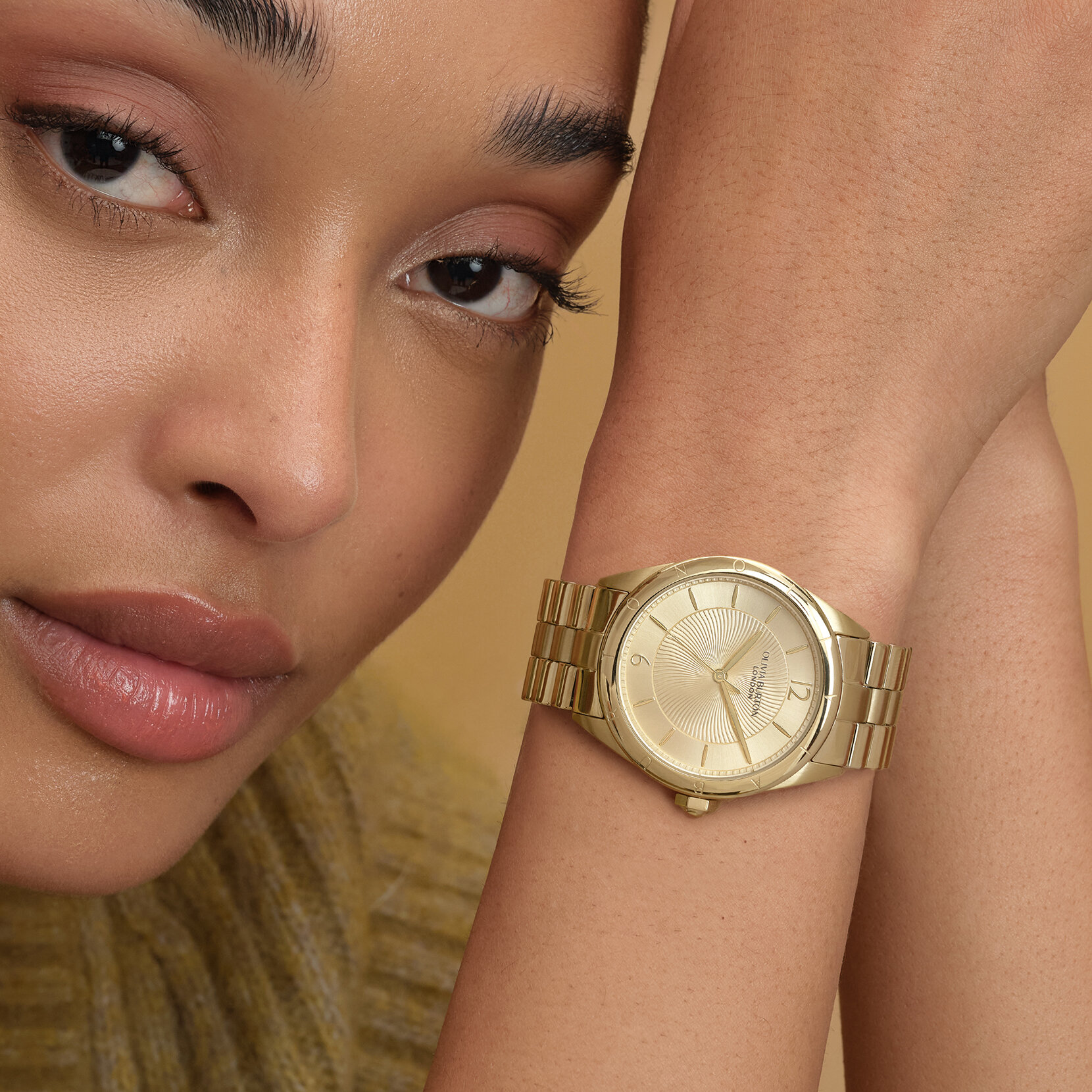 36mm Swirled Gold Bracelet Watch