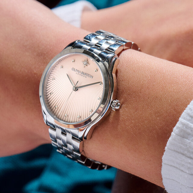 Montre Starlight Rose pastel et Argent 36 mm