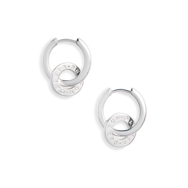 Boucles d’oreilles Interlink Huggies argent