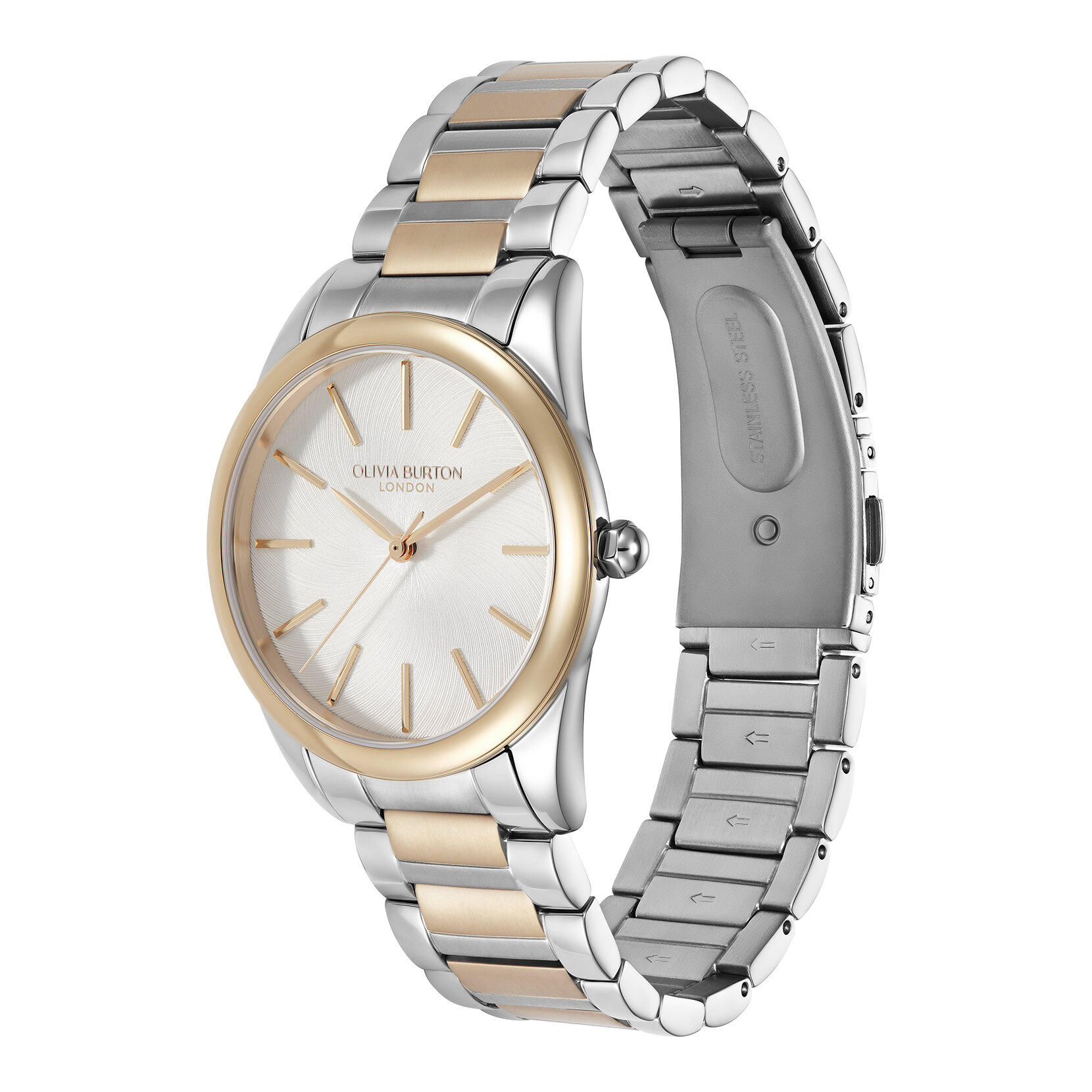 34mm Glowful White & Two Tone Bracelet Watch