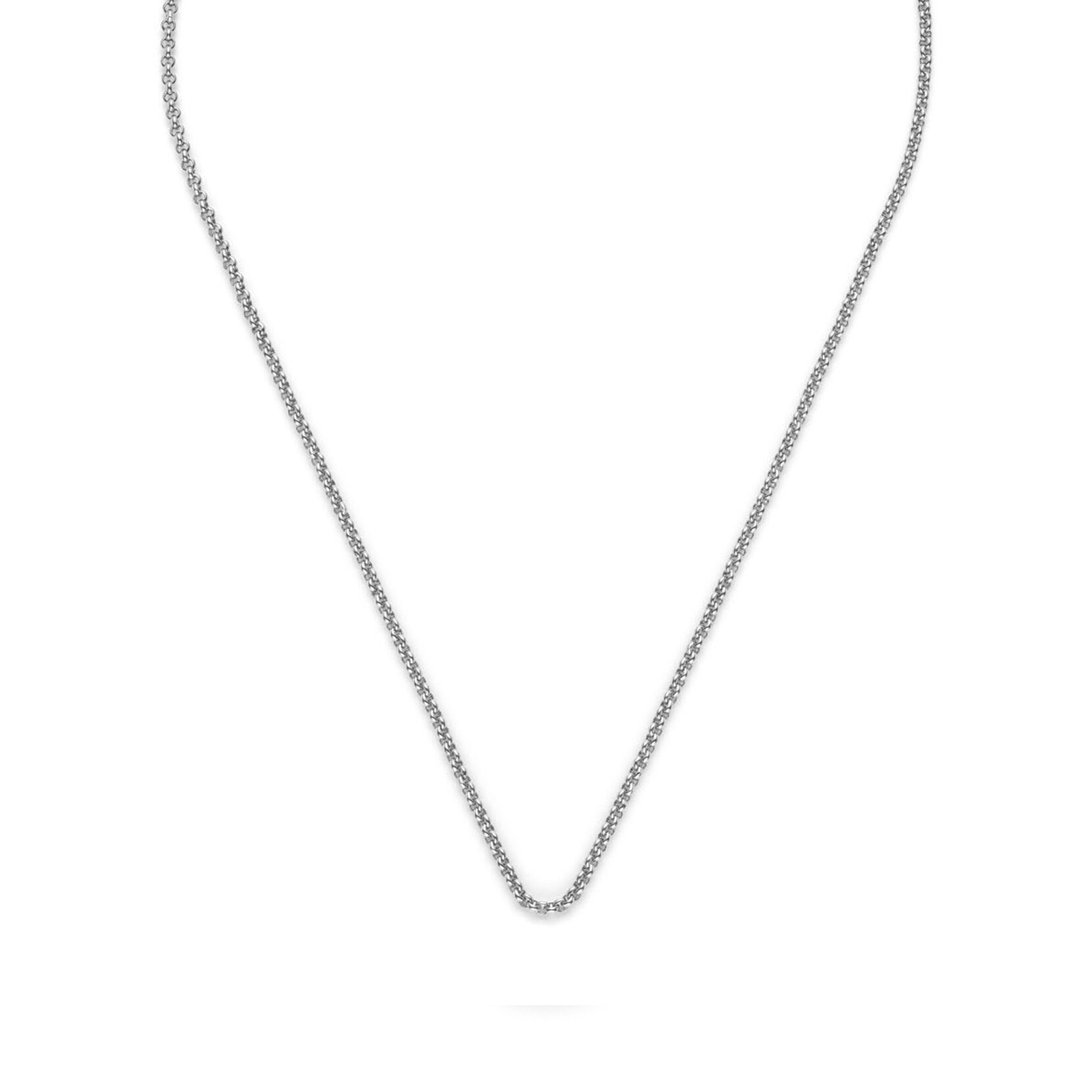 Petite Rolo Silver Tone Chain Necklace
