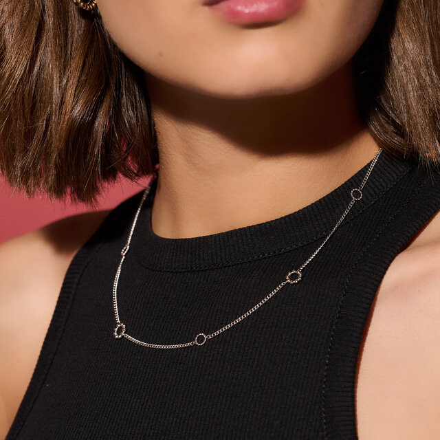 Vintage Bead Silver Necklace