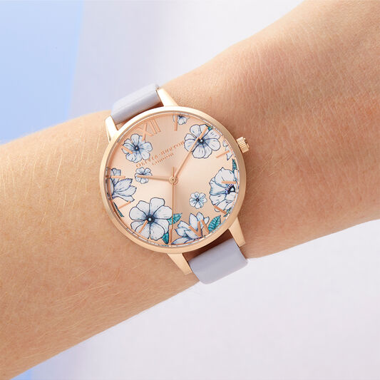 Groovy Blooms Parma Violet & Rose Gold Sunray