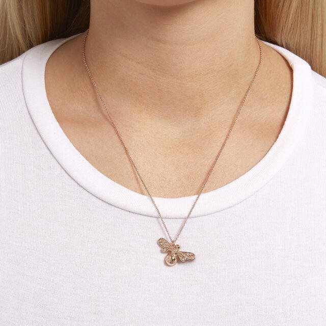 Rose Gold Bee Necklace