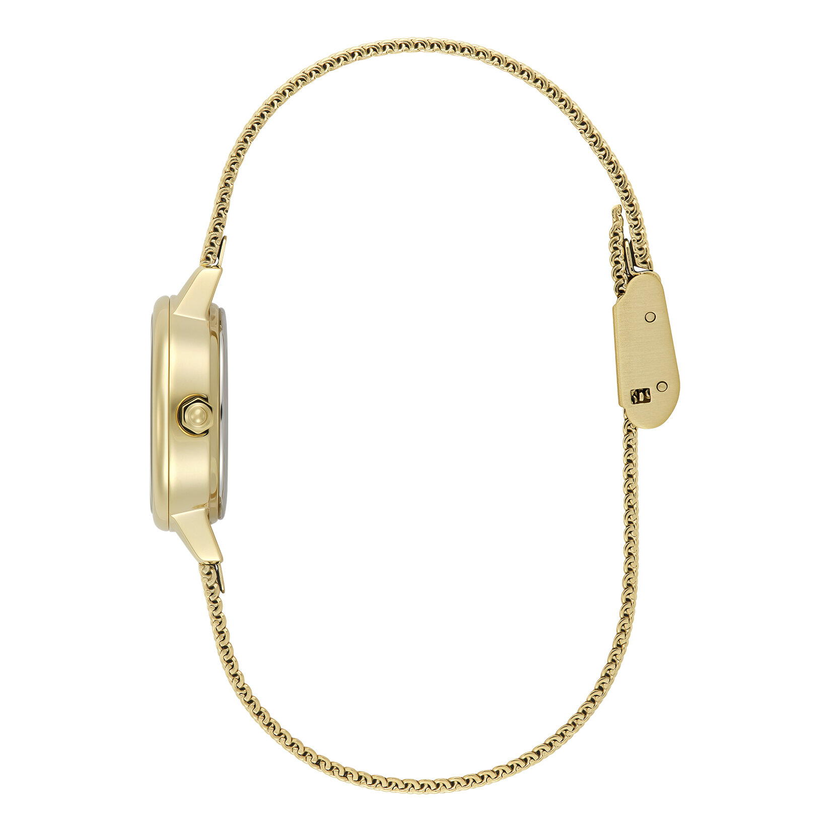 23mm Mini Forest Green & Gold Mesh Watch