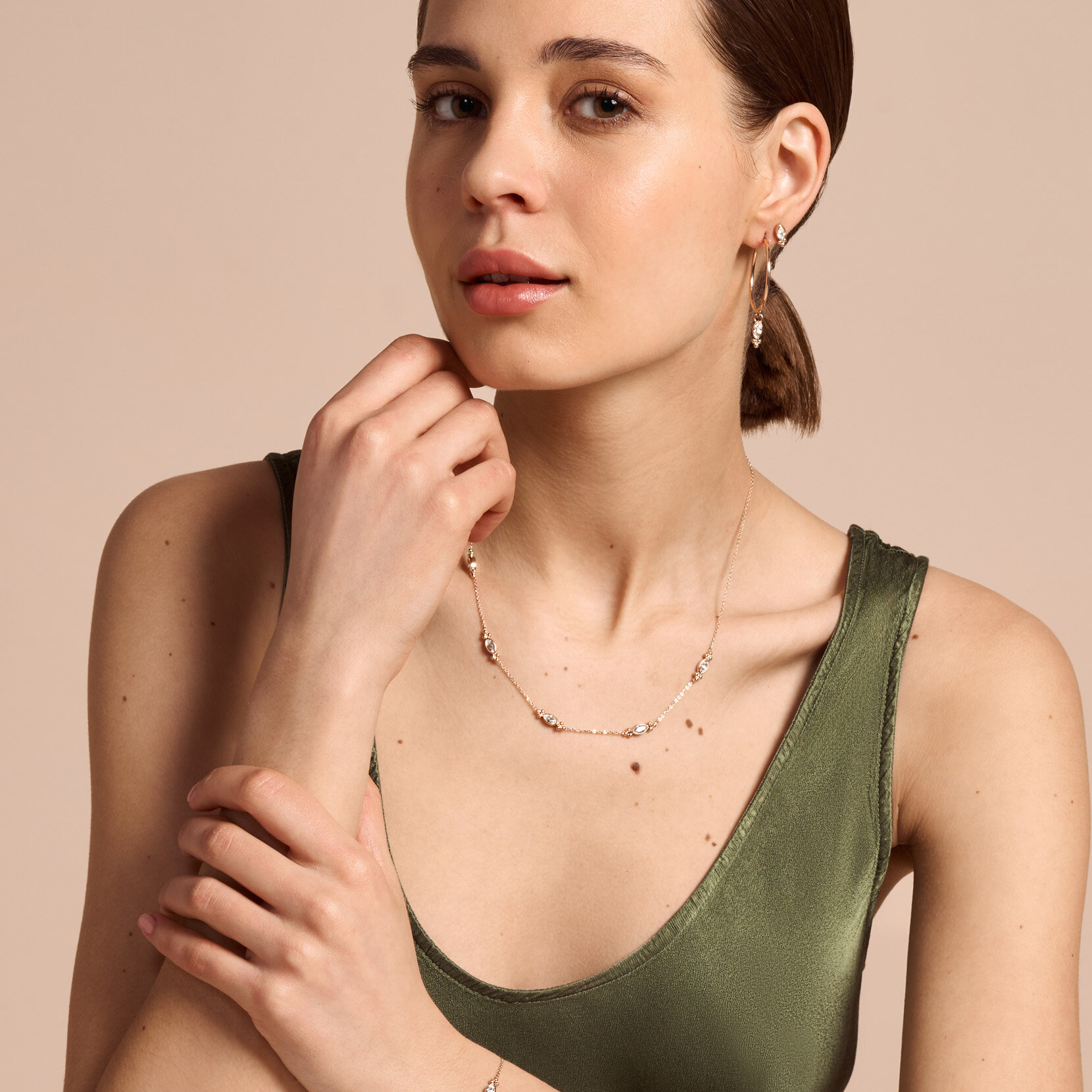 Dainty Rose Gold Plated Hoop Earrings