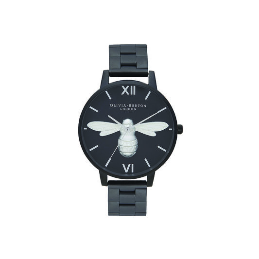 Shoreditch Bee, Silver & Black Bracelet