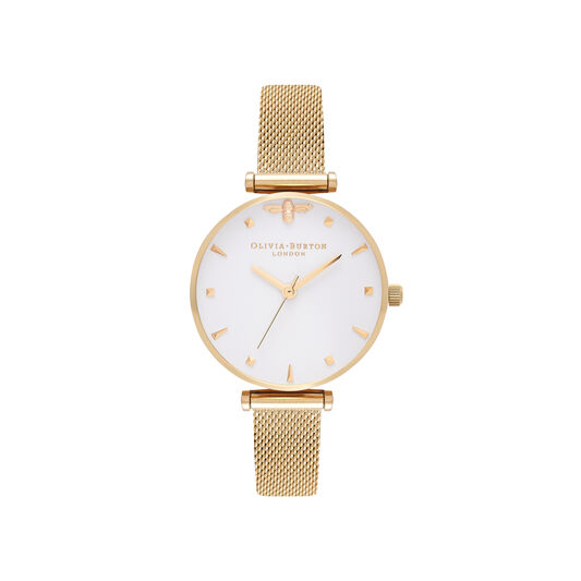 Queen Bee Gold Mesh Watch