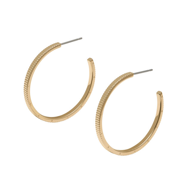 Linear Gold Hoop Earrings