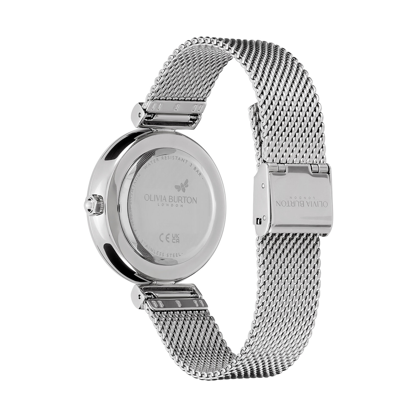 Montre Abeille Minima avec fermoir en T et bracelet milanais Rose pastel et Argent 36 mm