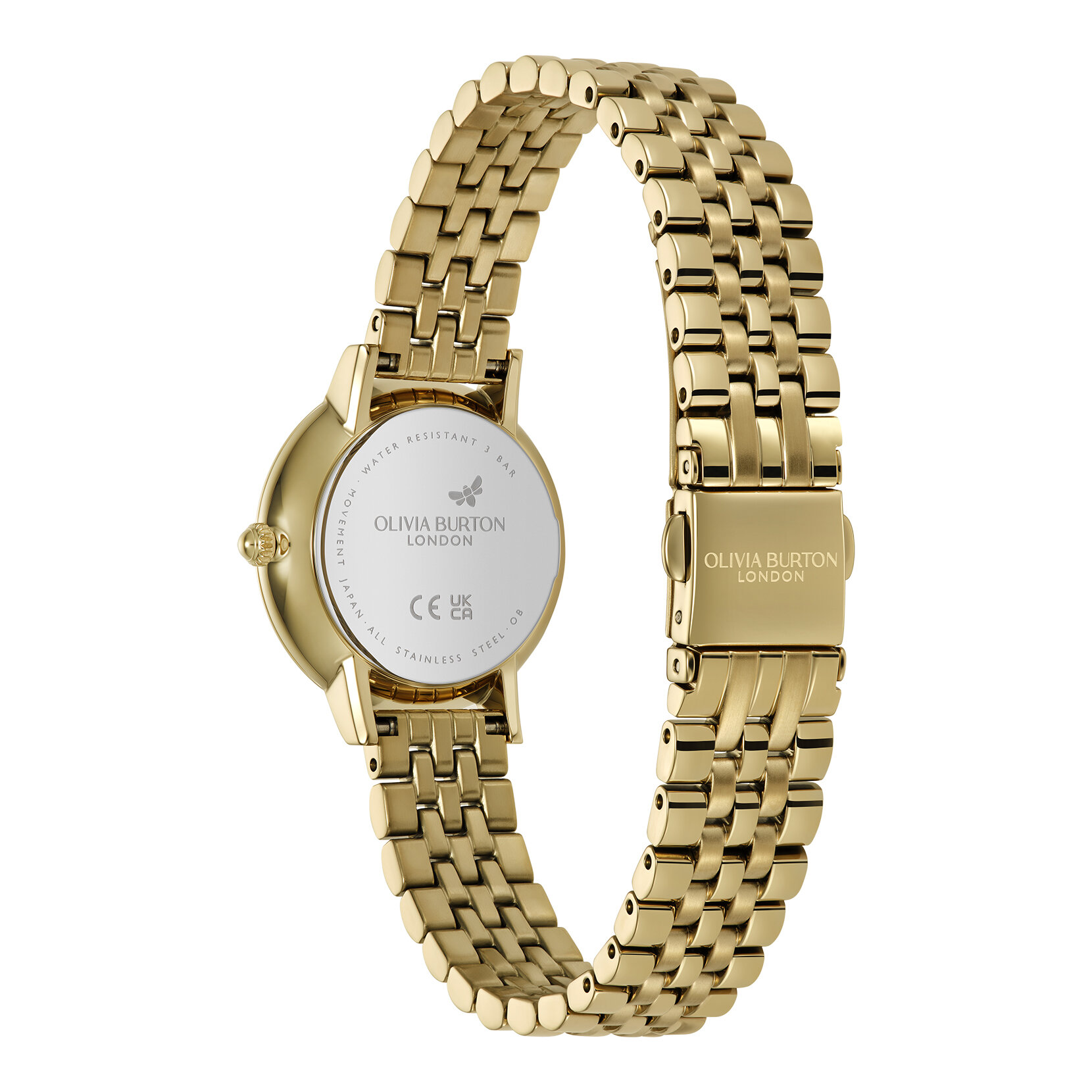 Montre Honeycomb Ultra Fine & Bracelet Vert Sapin & Or 28mm