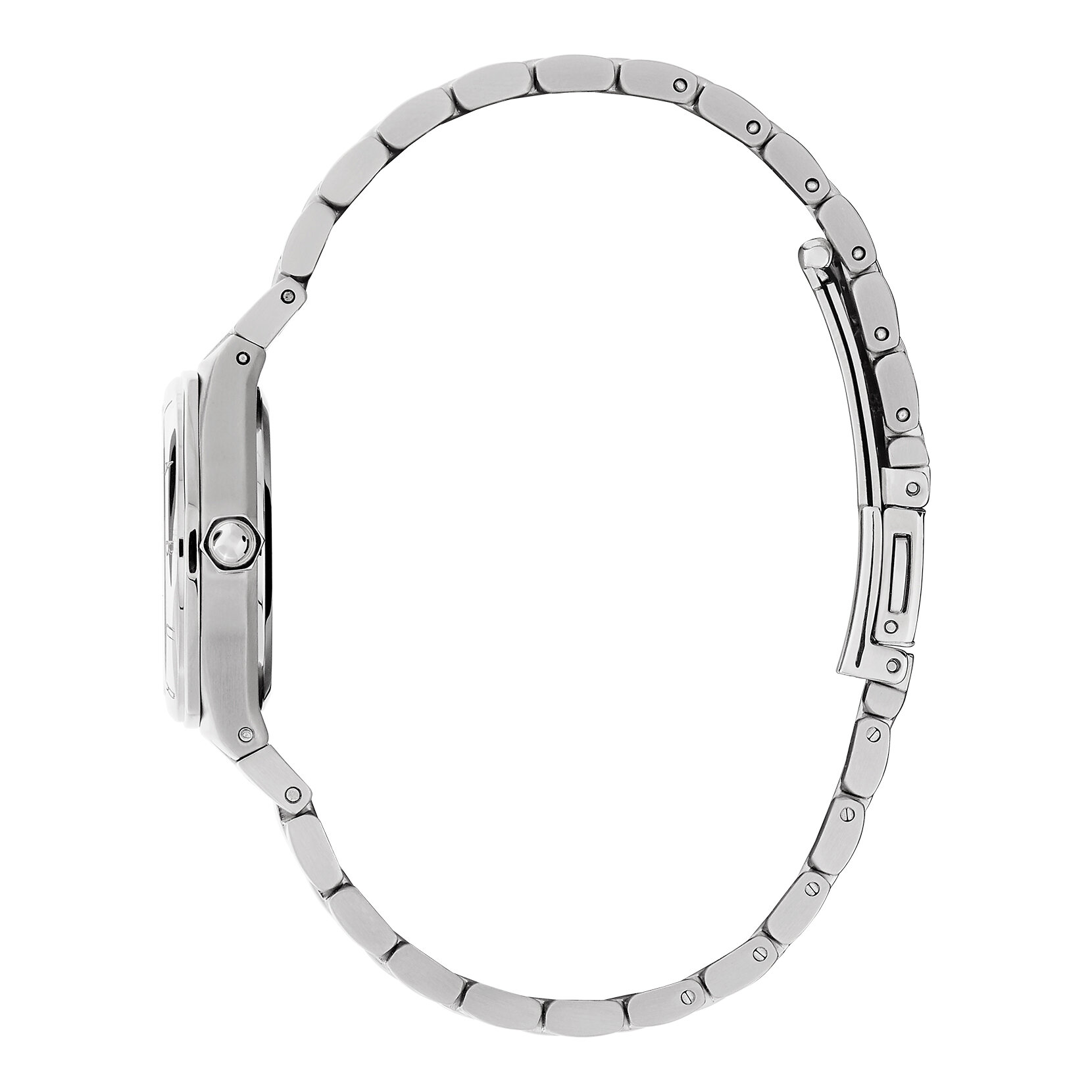 28mm Mini Hexa White & Silver Bracelet Watch 