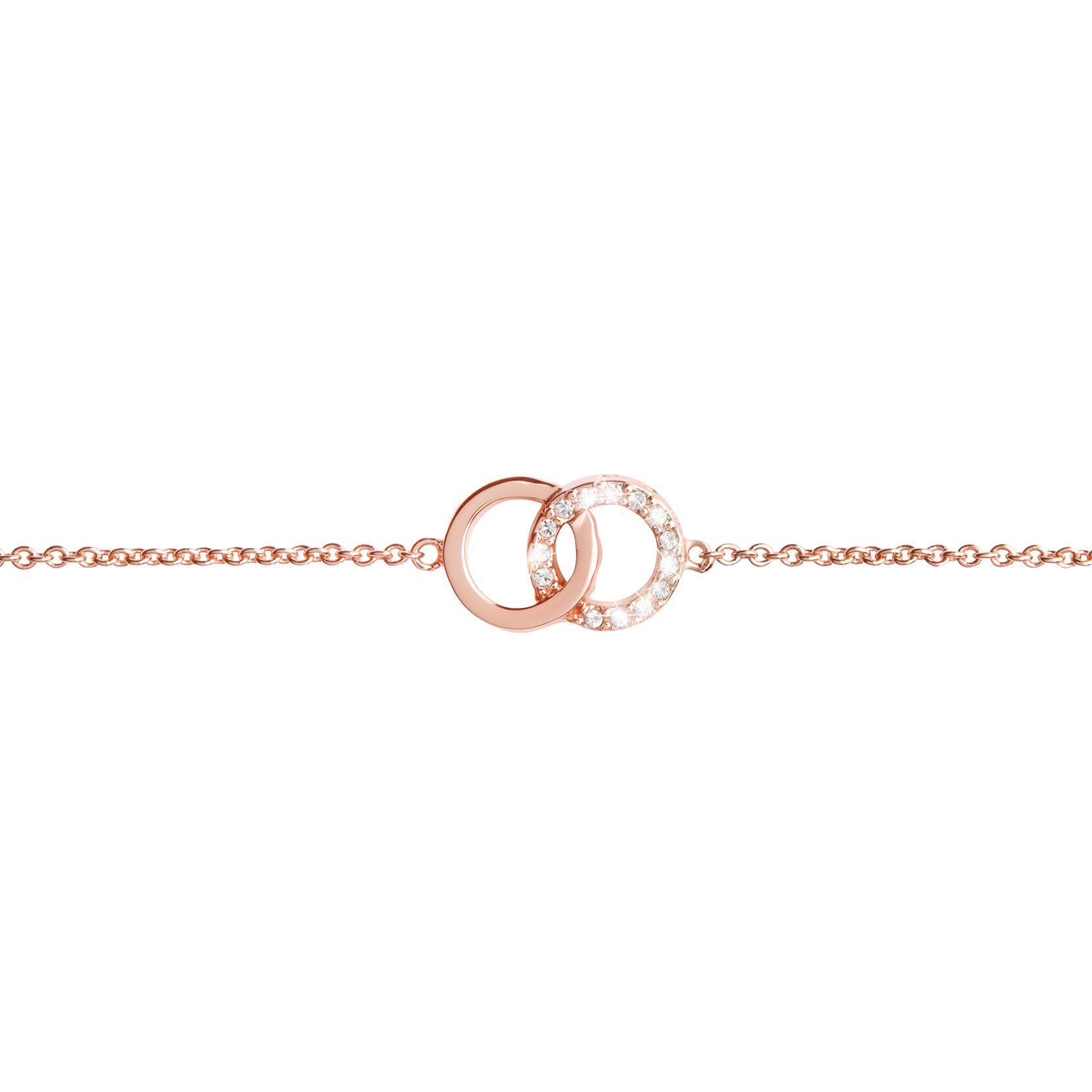 Bracelet chaîne Bejewelled Interlink or rose