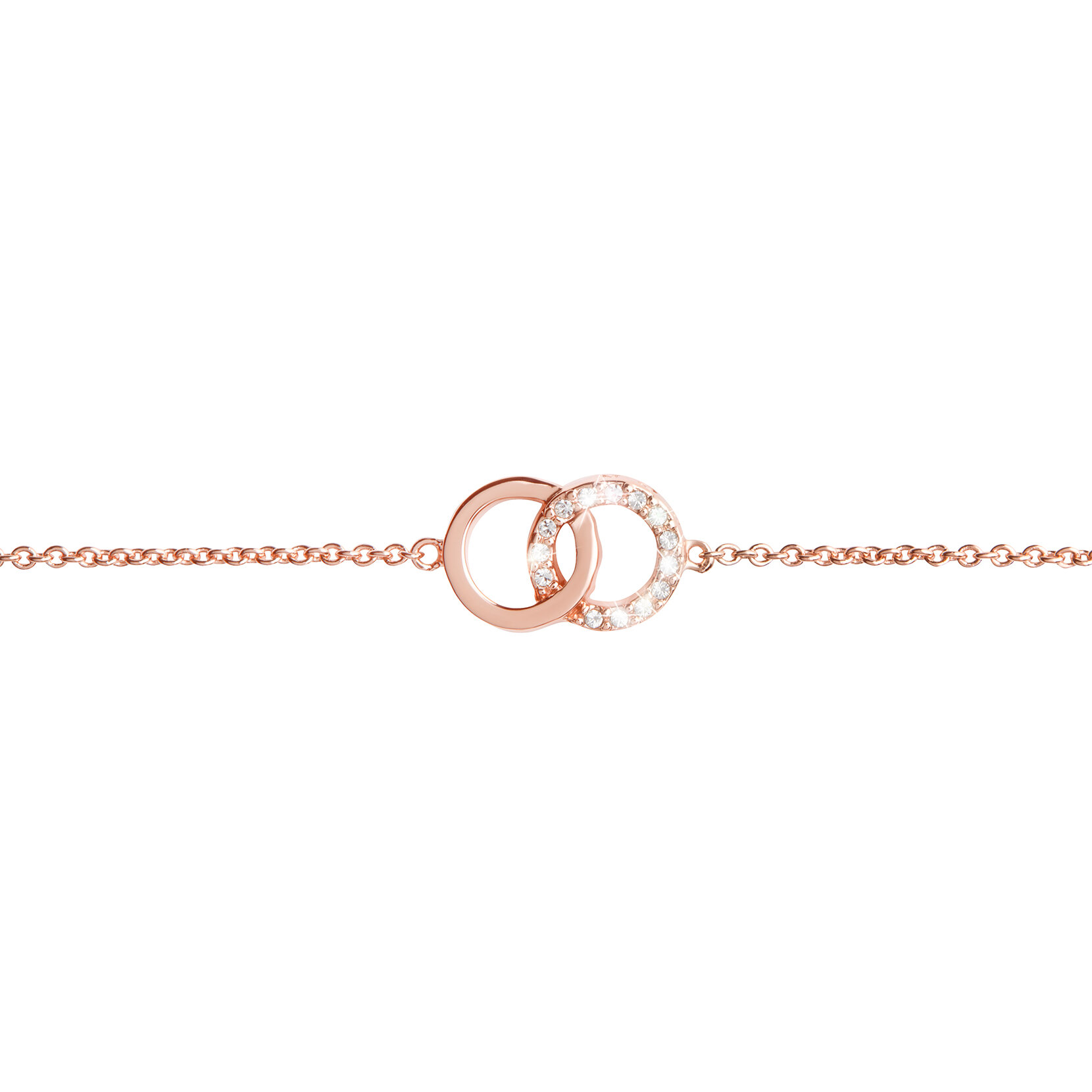 Bracelet chaîne Bejewelled Interlink or rose