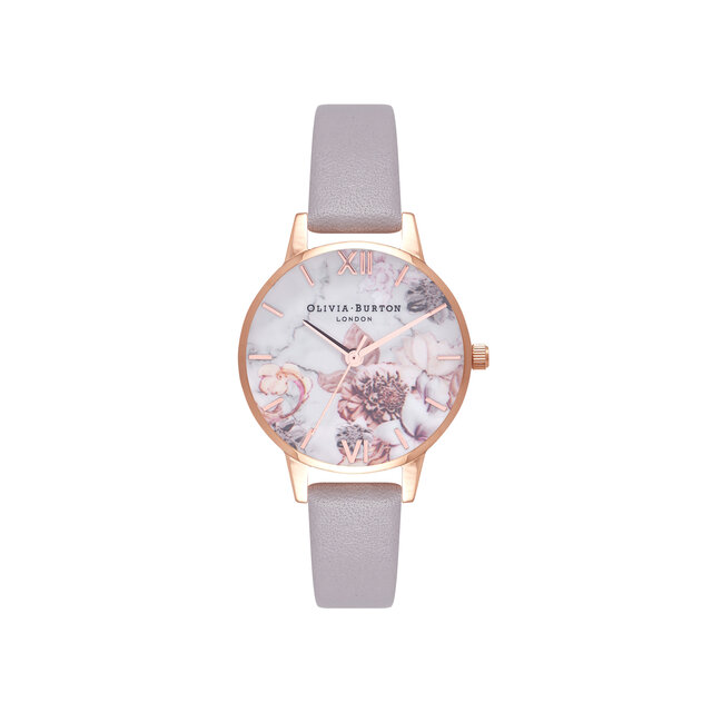 Montre or rose Marble Florals