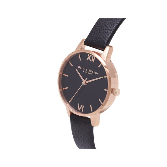 Black & Rose Gold Watch