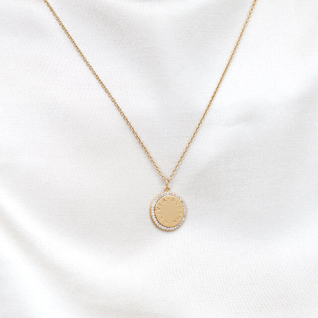 Gold Disc Necklace