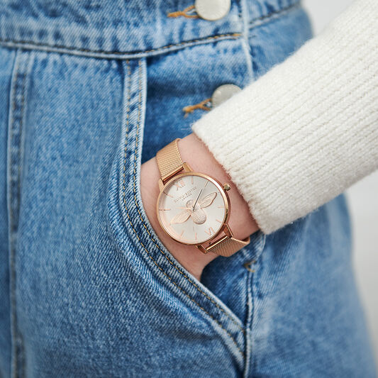 Demi Blush Dial & Rose Gold Mesh