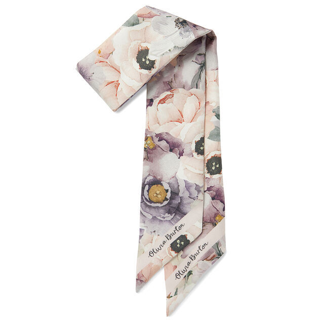 3D Bee Embellished Strap Blush & Rose Gold Watch and Watercolour Florals Skinny Scarf Gift Set