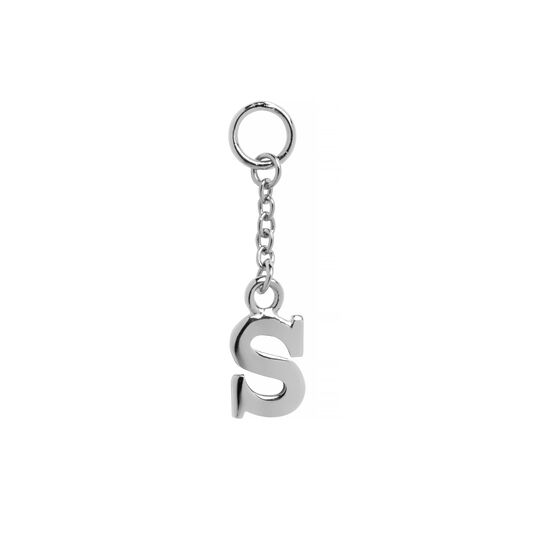 S Huggie Charm Silver
