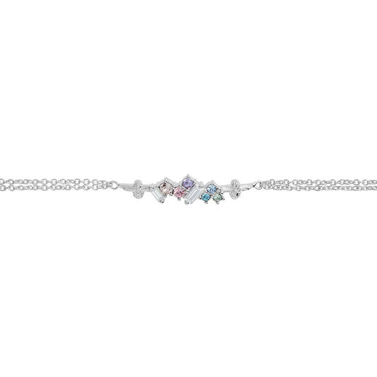 Rainbow Bee Silver Bracelet