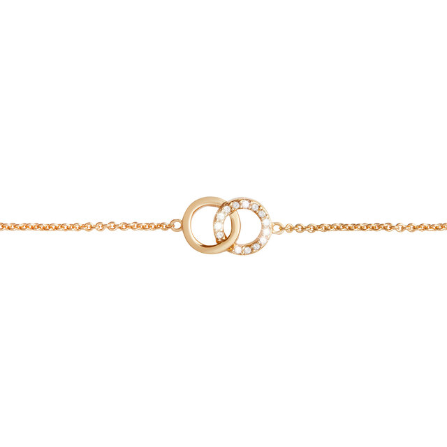Bejewelled Interlink Chain Bracelet Gold