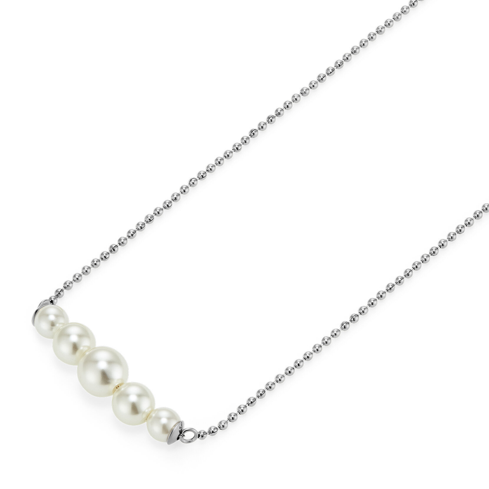 Collier Pearls & Beads Argent