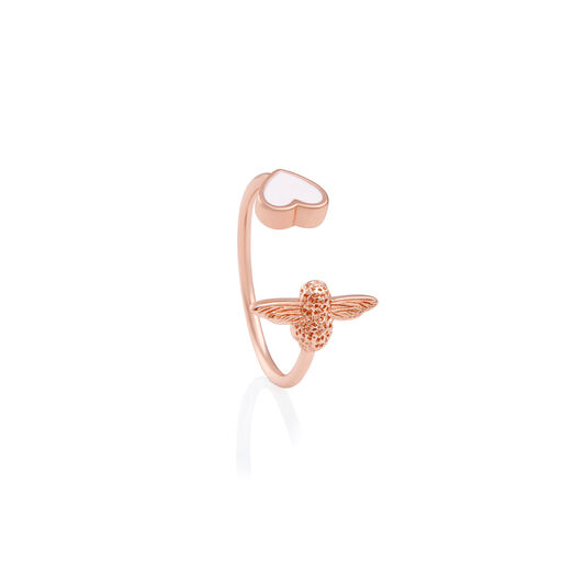 Love Bug Ring White & Rose Gold
