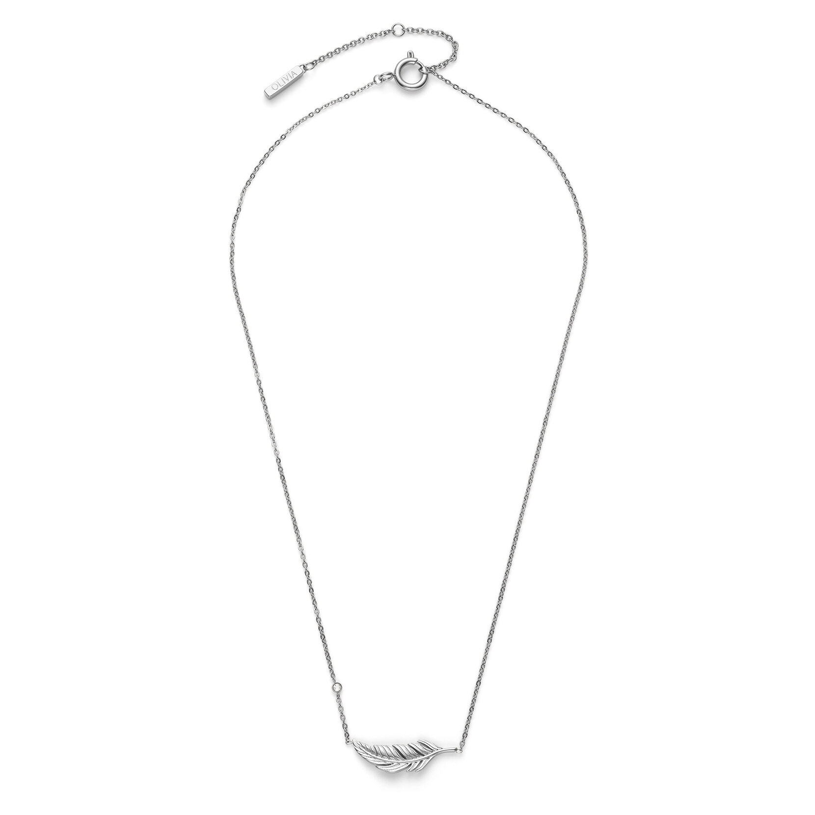 Collier Plume Argenté